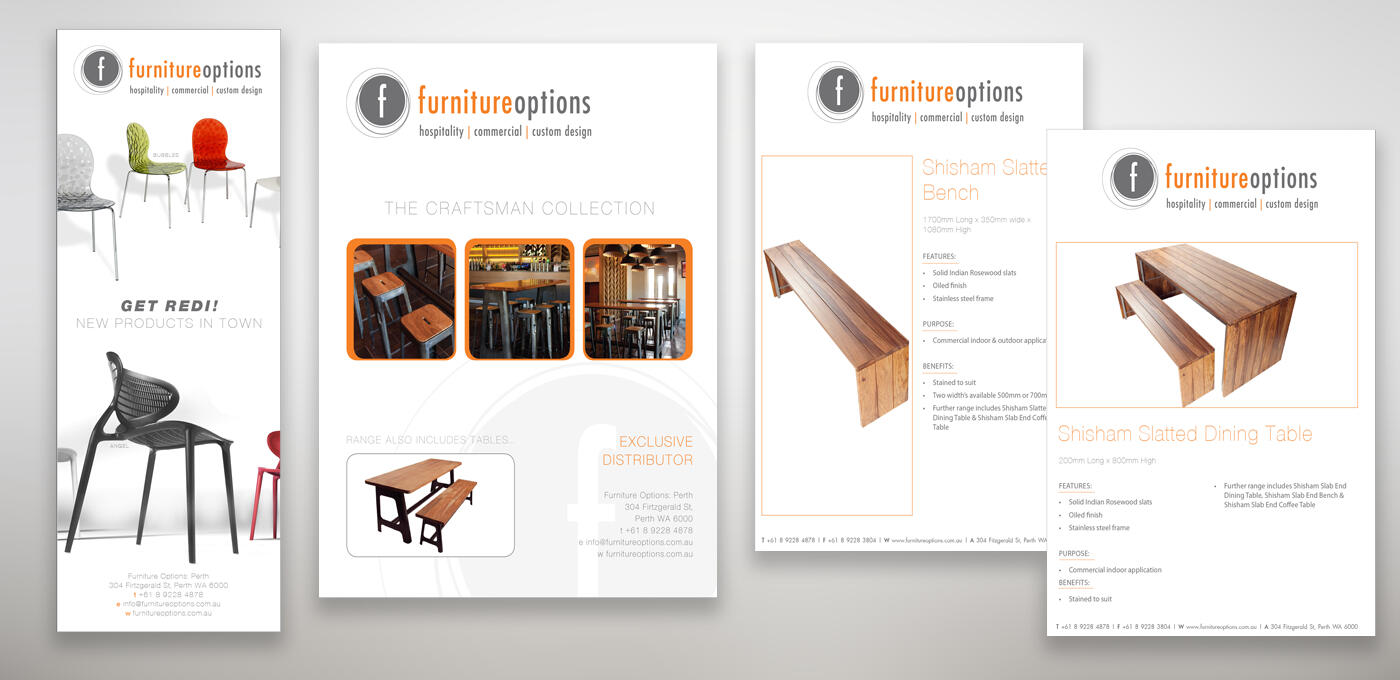 Furniture Options - Catalogue &amp; Press Advertisements